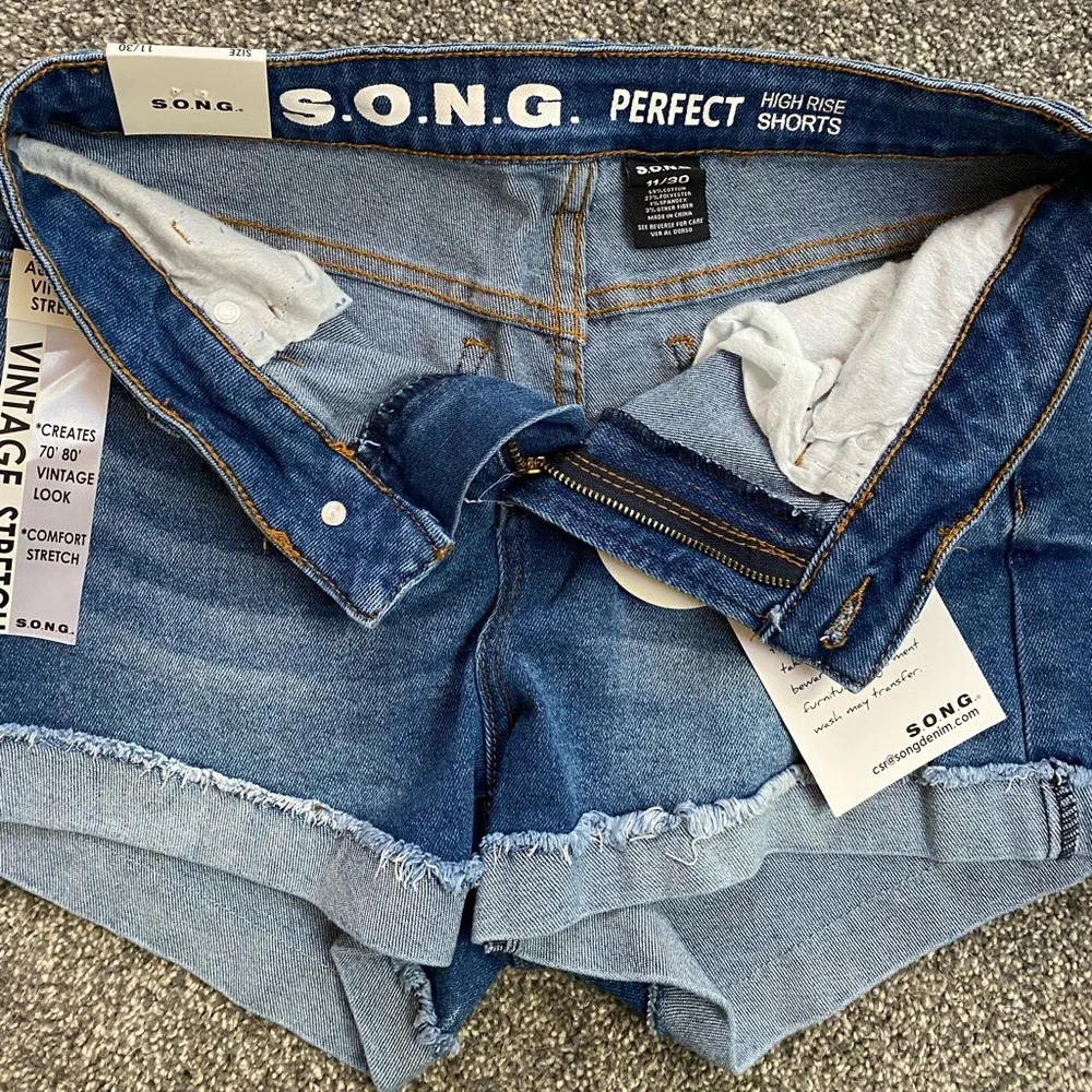 High Rise Jean Shorts - Picture 3 of 11